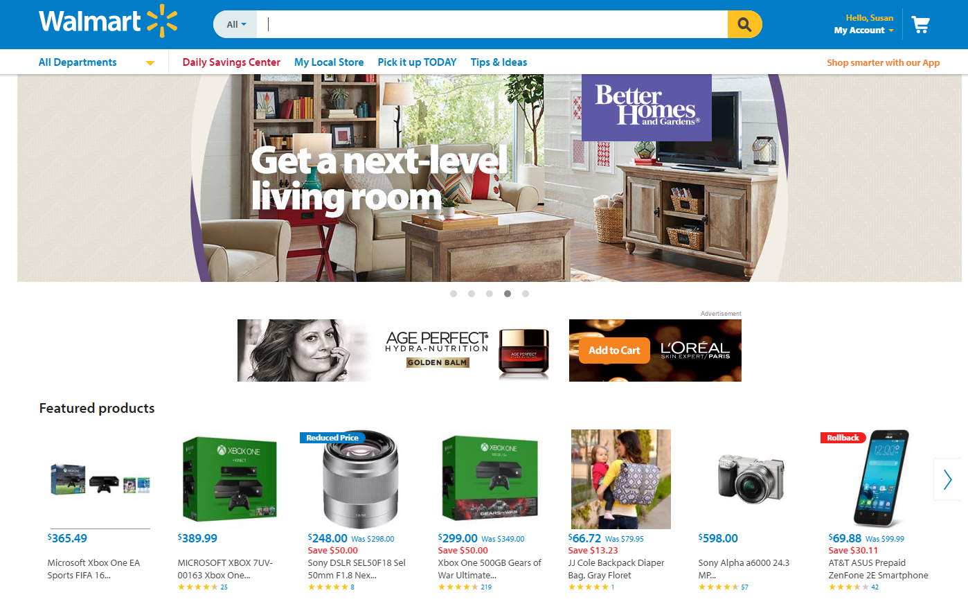 Walmart Product Display Horizontal