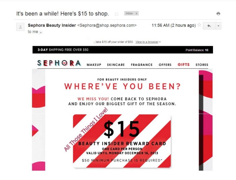 loyalty program email